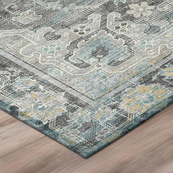 Chantille Machine Washable Indoor/Outdoor Abstract ACN3160 Gray 2 ft. x 3 ft. Accent Rug