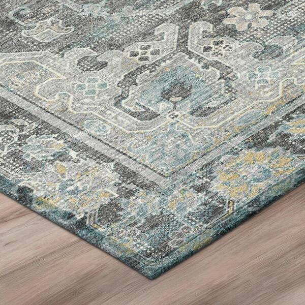 Chantille Machine Washable Indoor/Outdoor Abstract ACN3160 Gray 2 ft. x 7 ft. Runner Rug