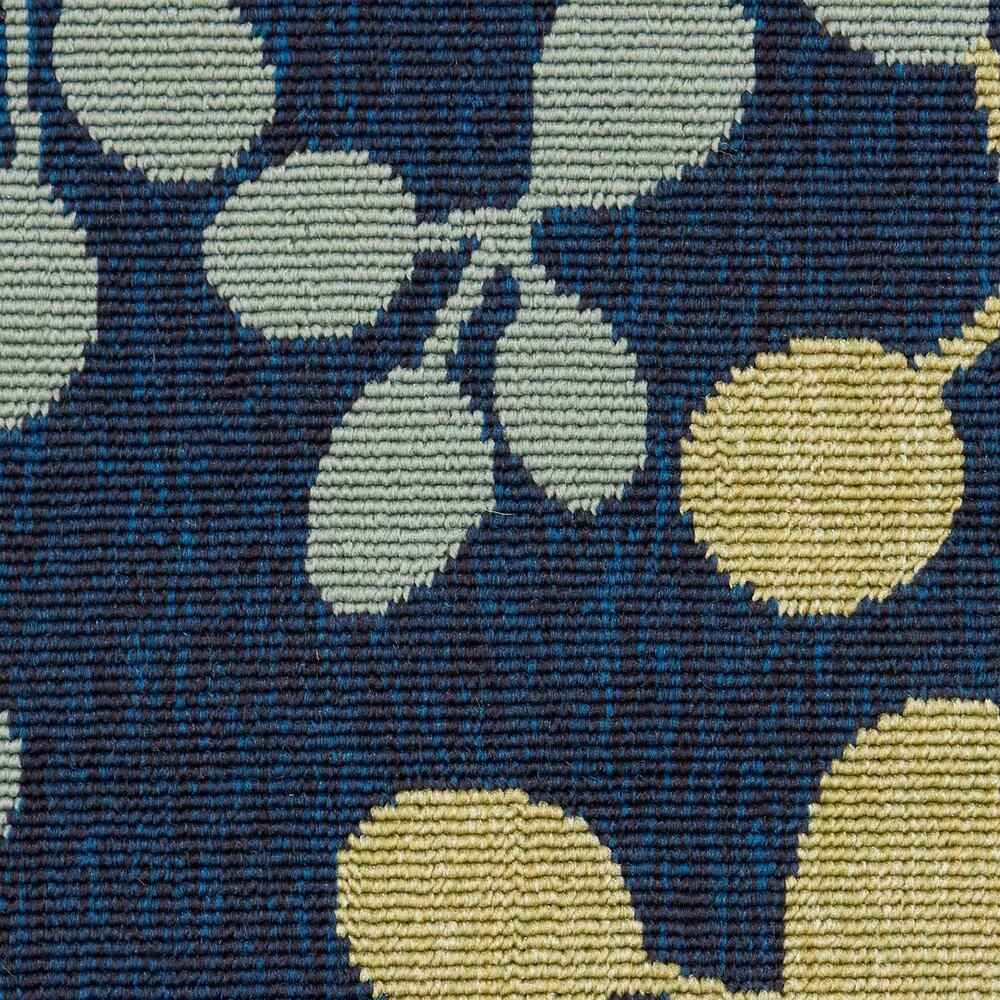 Caribbean Bliss Square Hand-Knotted Rug in Lush Blue, 63"