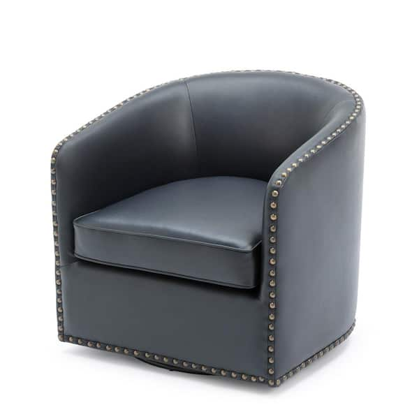 Tyler Swivel Midnight Blue Armchair 8085-14 - The Home Depot