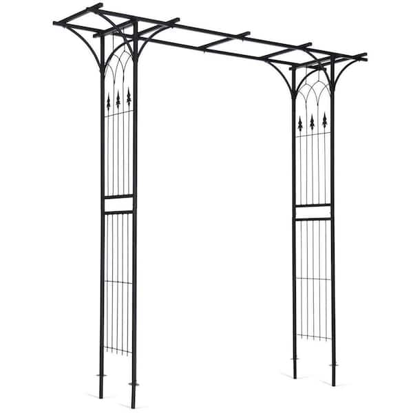 Alpulon 82 in. x 20.5 in. x 82 in. Steel Metal Decorative Backyard Arch ...