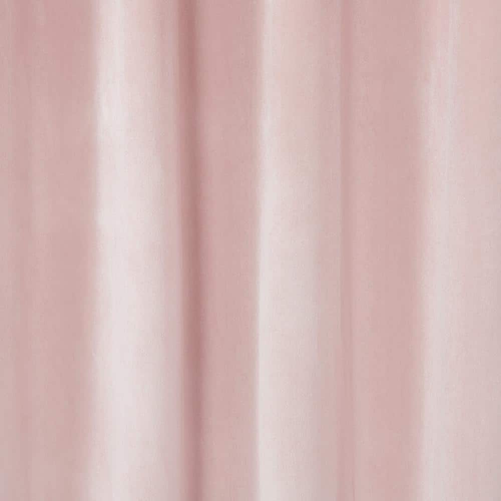Blush Velvet Pleated Light-Filtering Indoor Curtain Pair - 96" Length