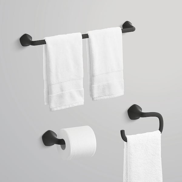 Sundae 3-Piece Bath Hardware Set in Matte Black