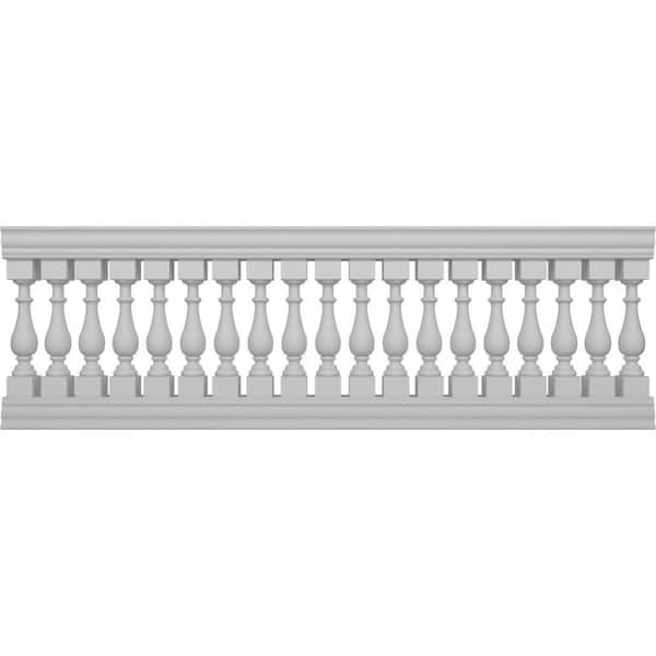 Ekena Millwork Fiberthane Traditional Balustrade 108 in. L x 37 in. H Fiberglass Railing Kit