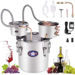 Alcohol Still 8 Gal. Stainless Steel Water Alcohol Distiller Home Brewing Kit with Thumper Keg for DIY Wine