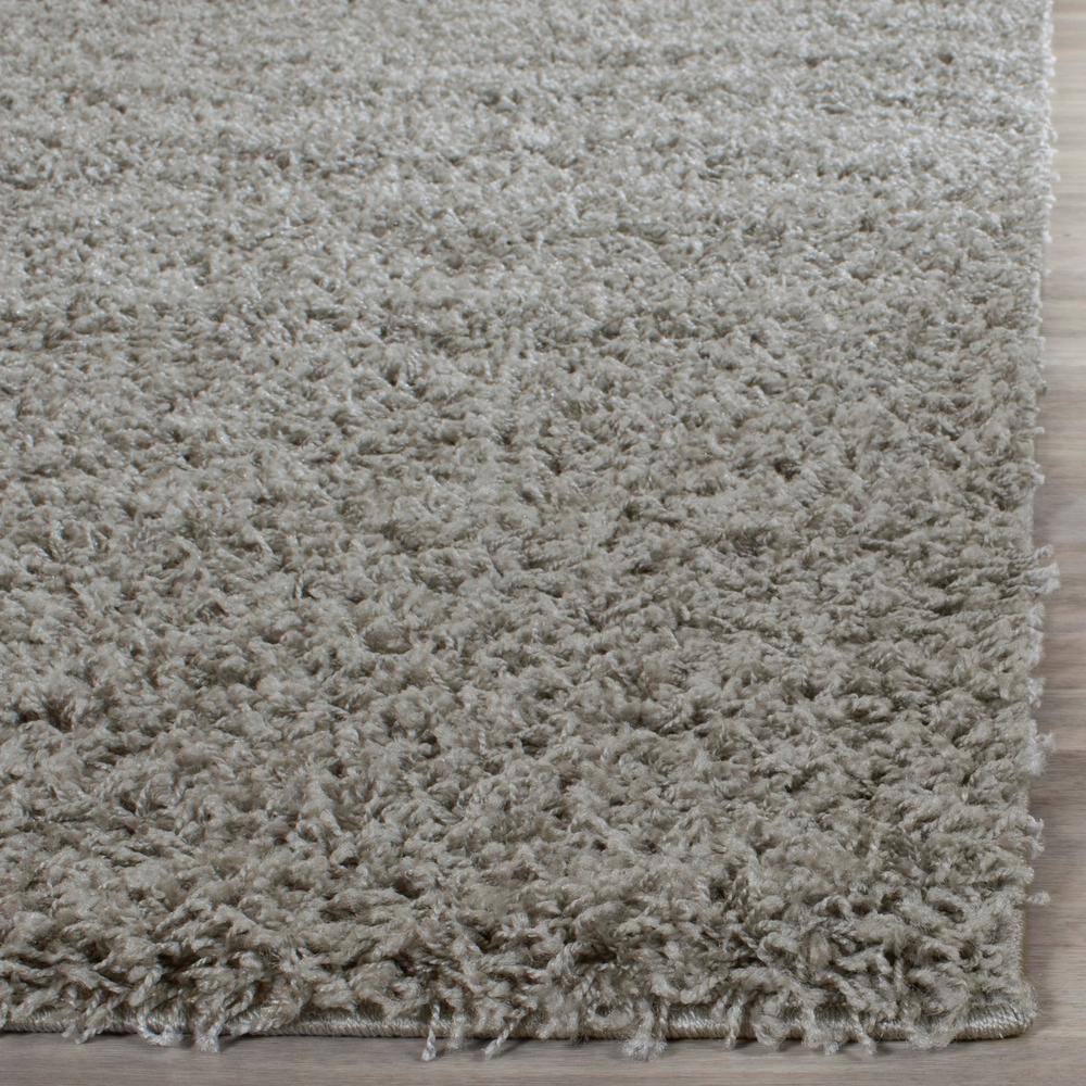 Light Grey 4' x 6' Synthetic Shag Area Rug