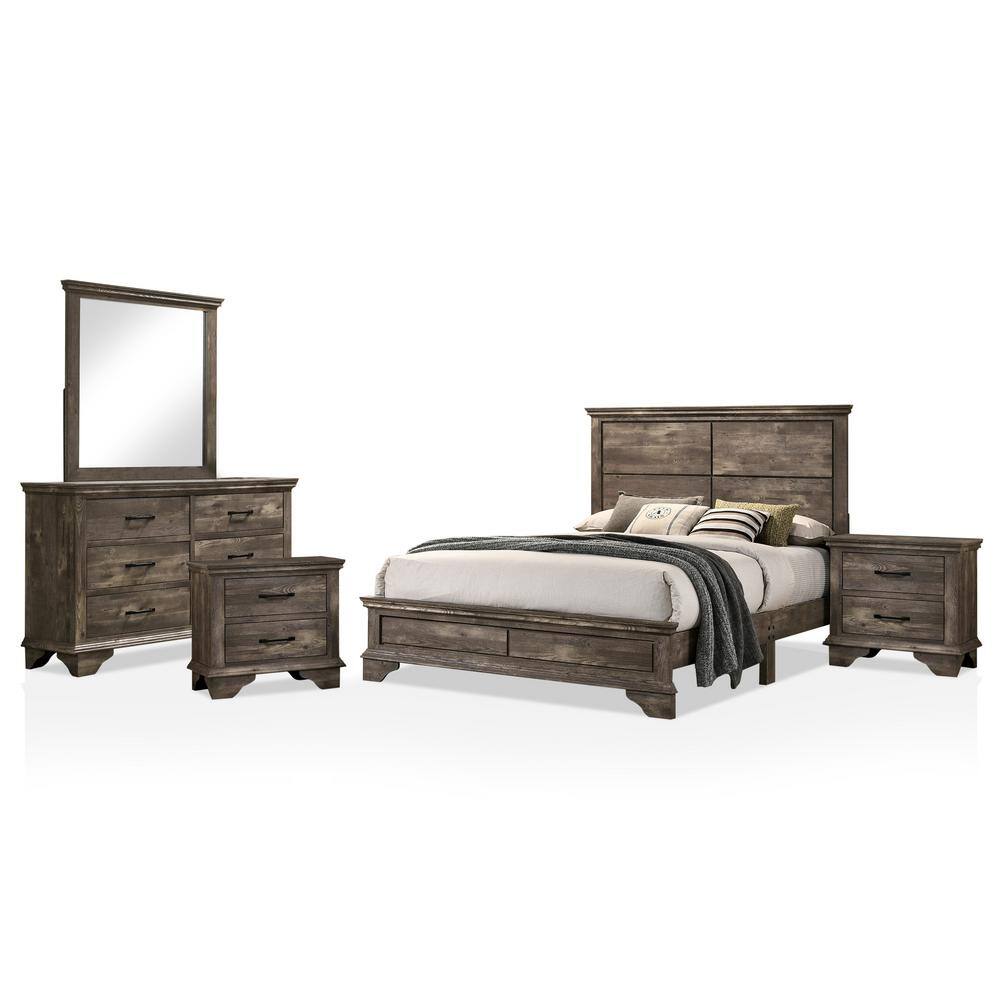 Furniture of America Ragena 5Piece Gray California King Bedroom Set IDF7186CKNDM The Home Depot