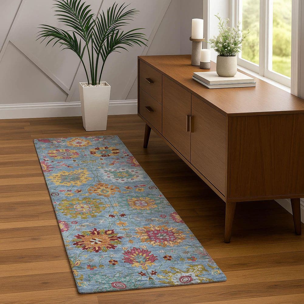 Chantille Machine Washable Indoor/Outdoor Abstract ACN2288 Blue 2 ft. 3 in. x 7 ft. 6 in. Runner Rug price history on PriceWatchPro