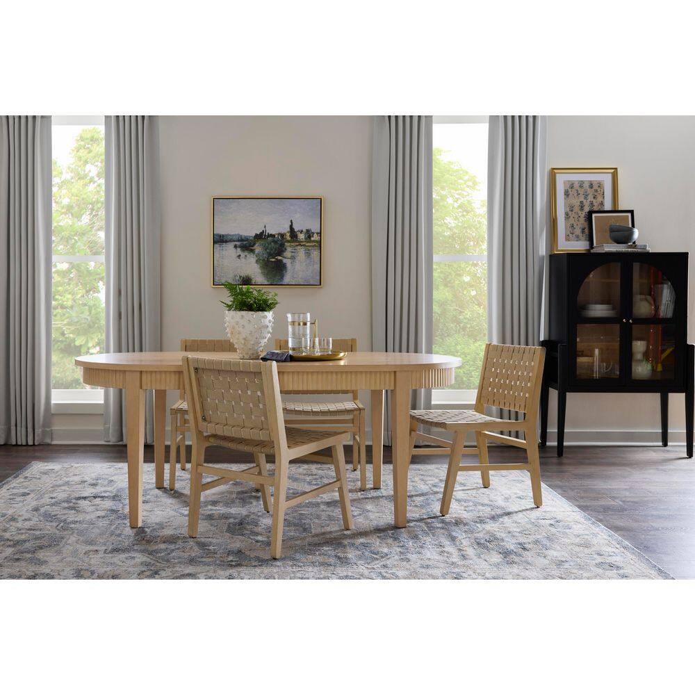 Idlewood Set of 2 Dining Chair Cerused White with Jute Strip