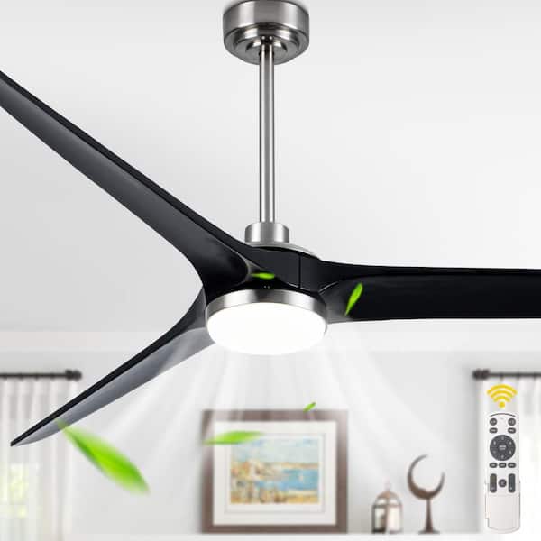 Oaks Aura Caroli 72 in. Scandi Minimalist Black Indoor Ceiling Fan