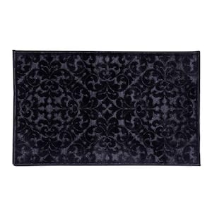 Myla Collection Gray 20 in. x 34 in. Polyester Rectangle Area Rug