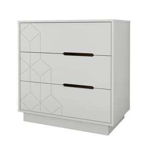 Ivory 3-Drawer White Dresser 32 in. H x 31.25 in. W x 18 in. D