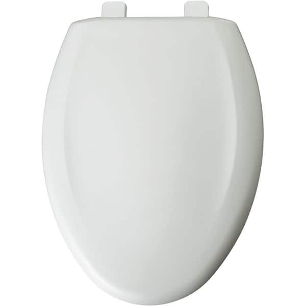 Church Elongated Closed Front Toilet Seat in White