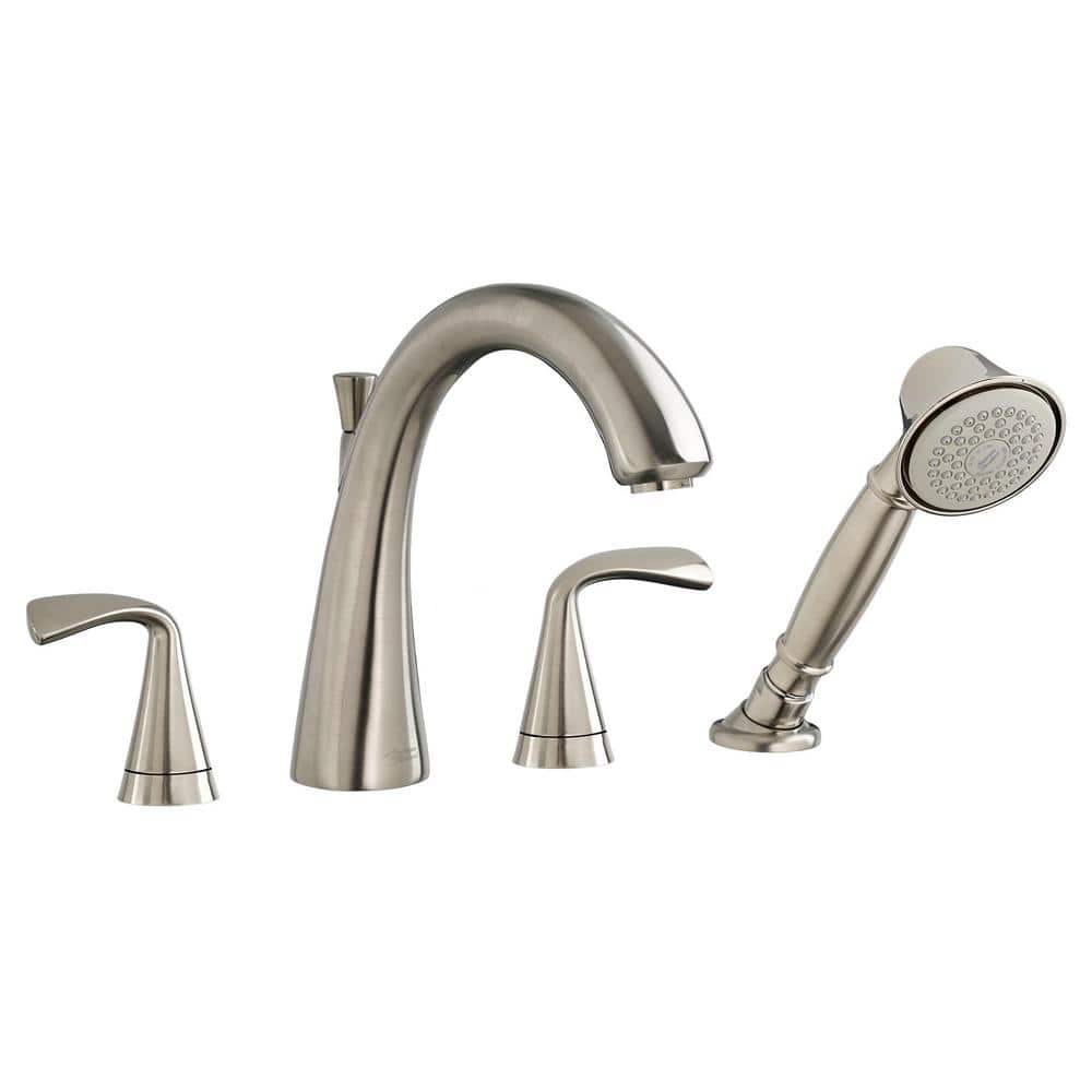 American Standard Fluent 2-Handle Deck-Mount Roman Tub Faucet for Flash  Rough-in Valves in Brushed Nickel T186901.295
