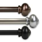 Dani 1 in. Single Curtain Rod 66 in. - 120 in. in Bronze