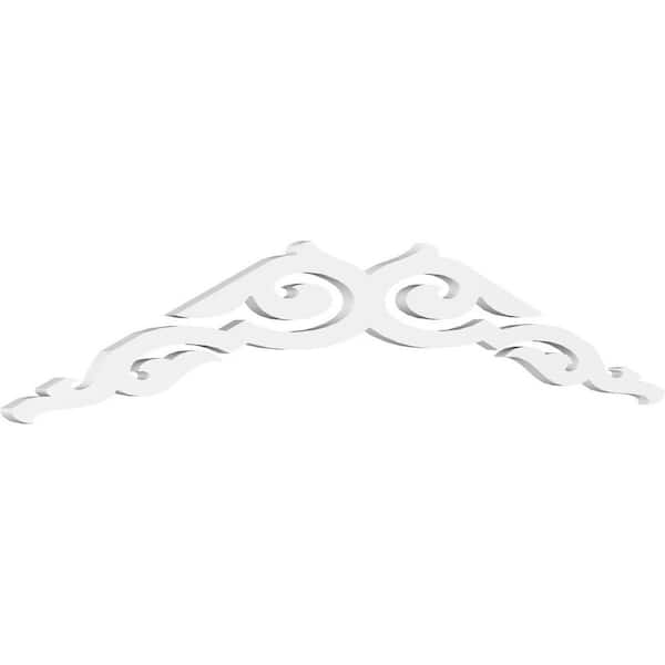 Ekena Millwork Rotherham 1 in. D x 12-1/2 in. W x 60 in. L Signature Urethane Gable Pediment