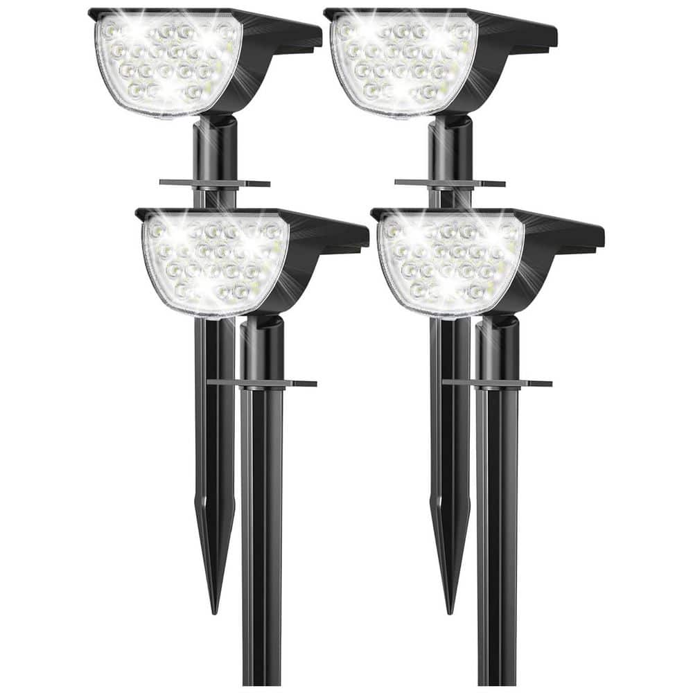 Solar Lights Outdoor Waterproof IP65,76 LED 3 Lighting Modes Solar Spot Lights (Cool White, 4 Pack) price history on PriceWatchPro