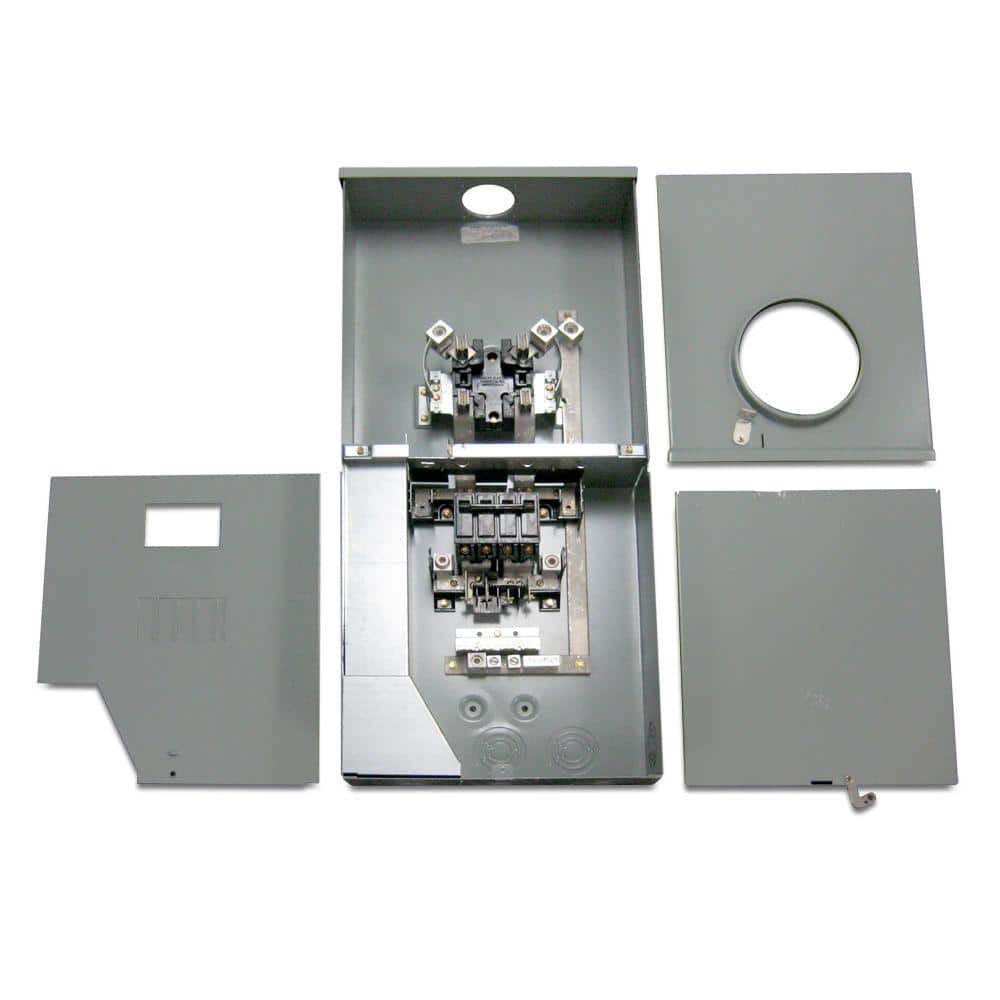 Outdoor 150 Amp 4-Space 8-Circuit Main Breaker Ringless Surface Overhead/Un
