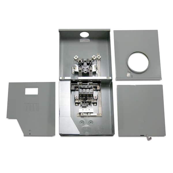GE 150 Amp 4 Space 8 Circuit Outdoor Combination Main Breaker/Ringless Meter Socket Load Center