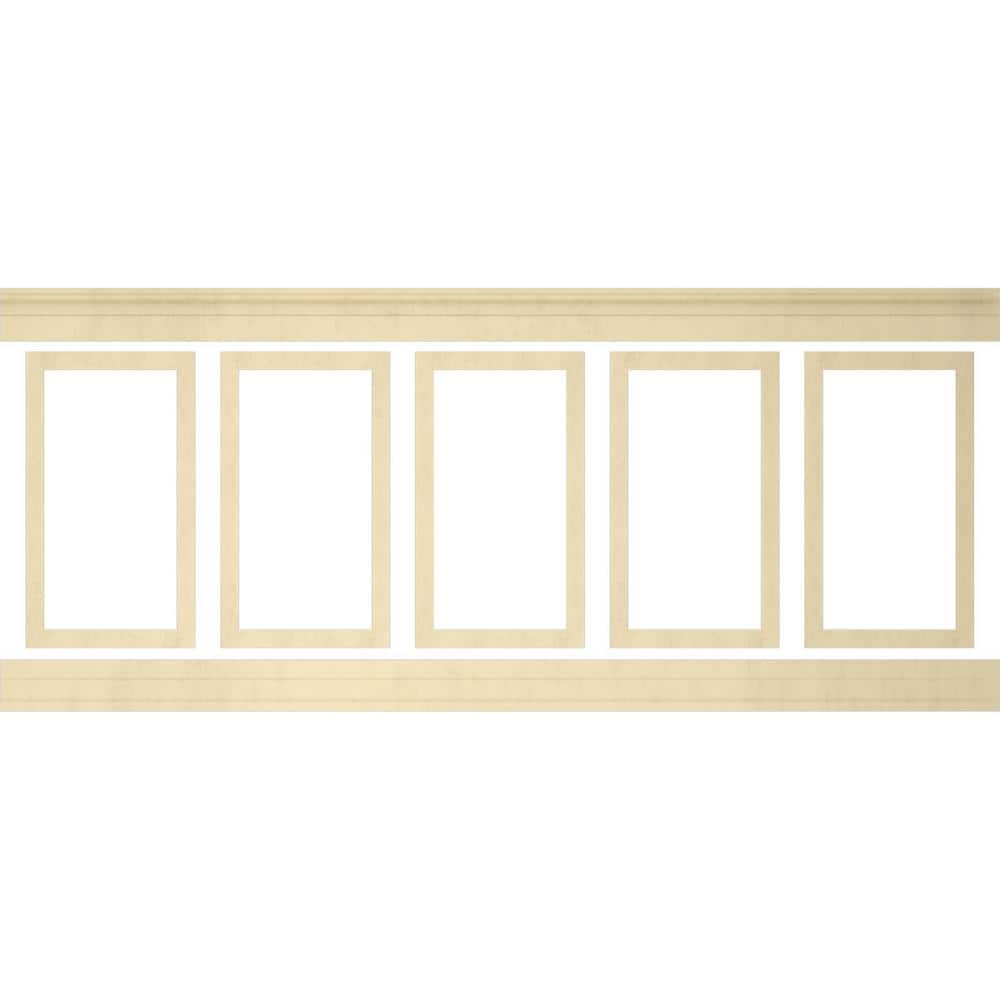 Adjustable White Polyurethane Traditional Wainscot Paneling Kit