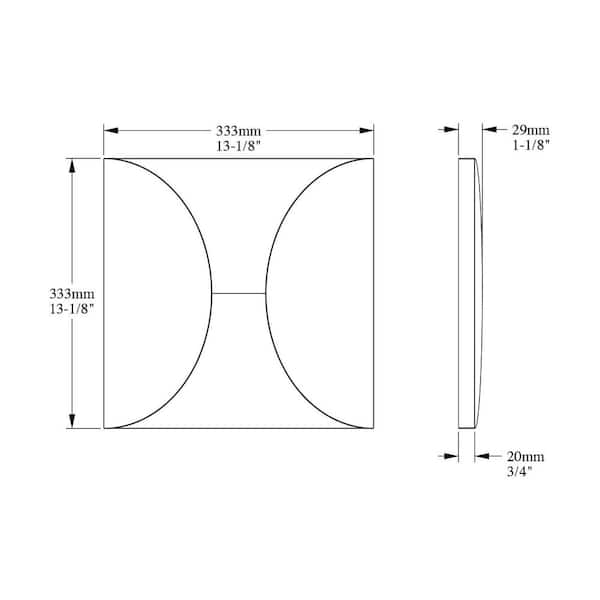 Orac Decor | Modern Circle | Primed White | 13-1/8 W x 13-1/8 H W107