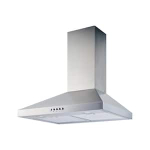 Siena 30 in. 350CFM Convertible Pyramid Wall Mount Range Hood in Stainless Steel with Charcoal Filter and LED Lighting