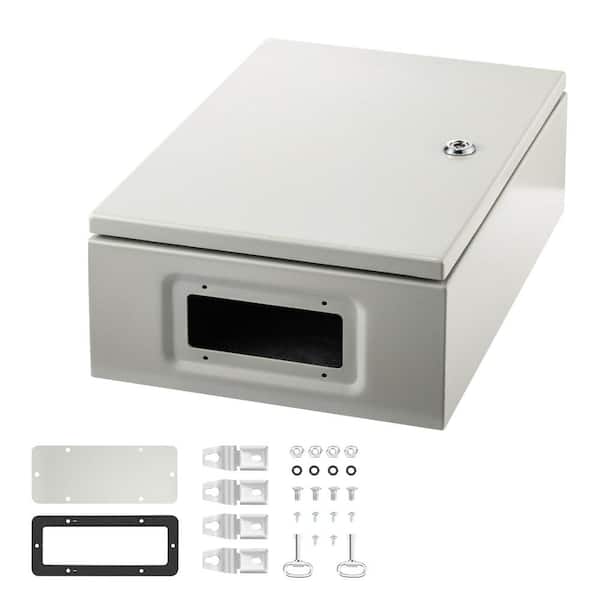 Carbon Steel Electrical Box, Measuring 16 x 12 x 6 in. with Hinged Cover, IP66 Waterproof and Dust Resistant