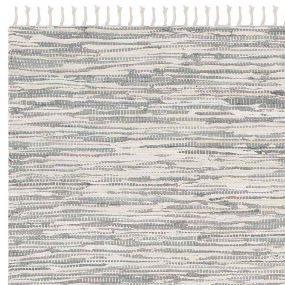 Coastal Charm Silver Cotton Hand-Woven Area Rug, 9' x 12'