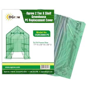 Machrus Ogrow Premium PE Greenhouse Replacement Cover for Walk in Greenhouse Fits Frame 56 in.Lx56 in.Wx77 in.H