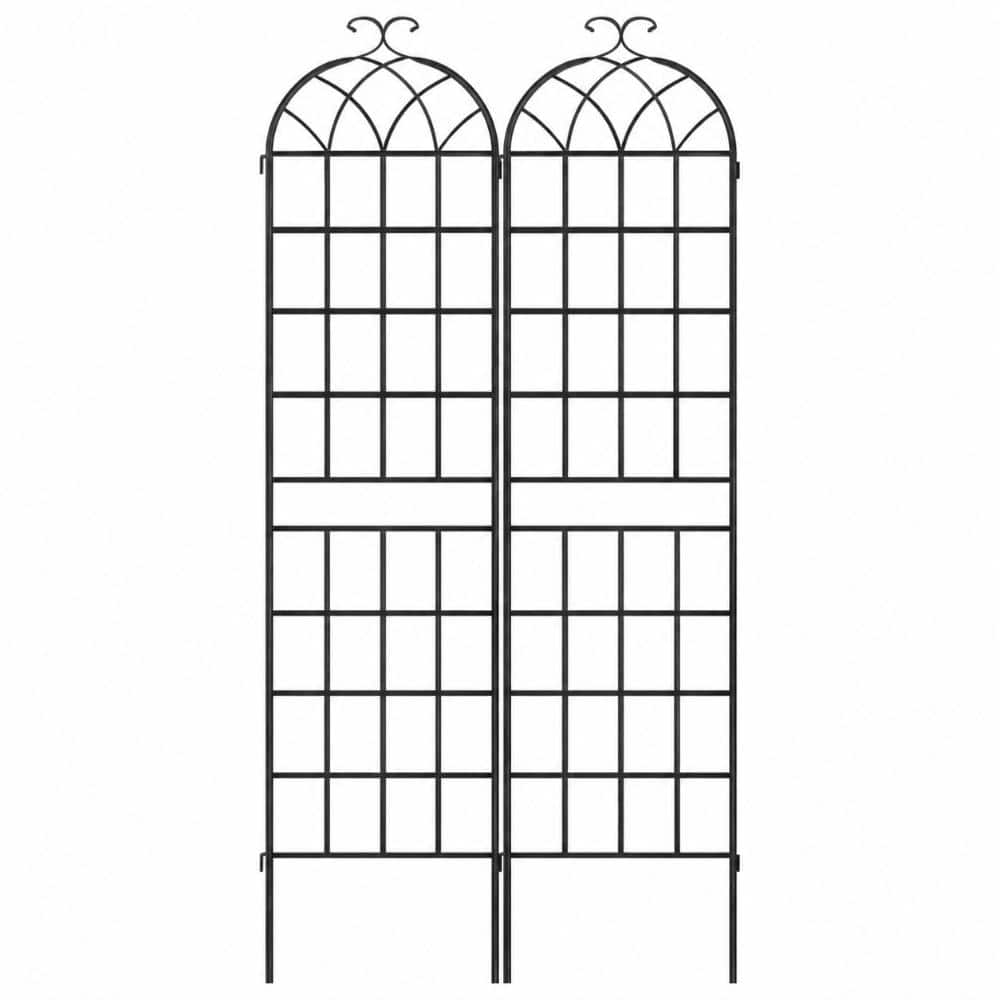 2-Pack 83x20 in Rustic Black Metal Garden Arch Trellis for Climbing Roses, Vines, and Vegetables 83x20in price history on PriceWatchPro