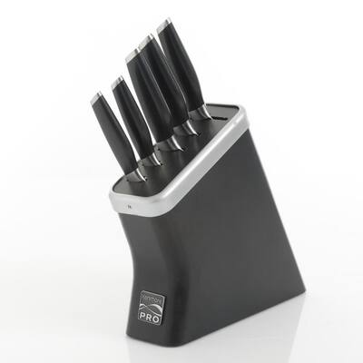 Truman 6-Piece Carbon Stainless Steel Cutlery Knife Set with Block