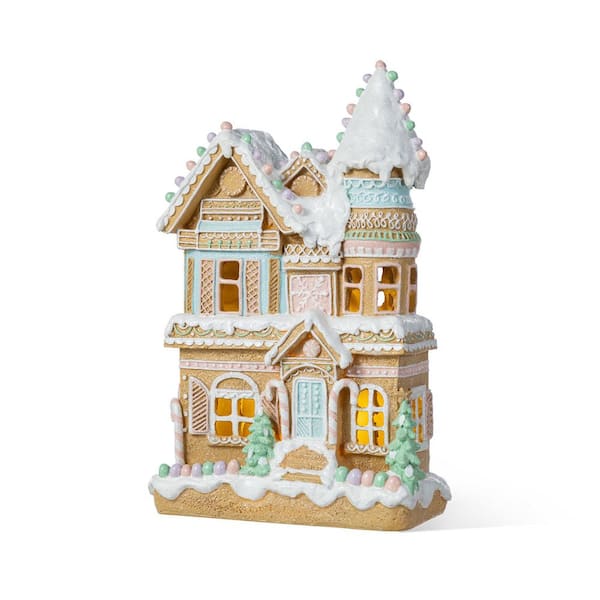 11.75 in. H Christmas Macaron Resin Village Table Decor