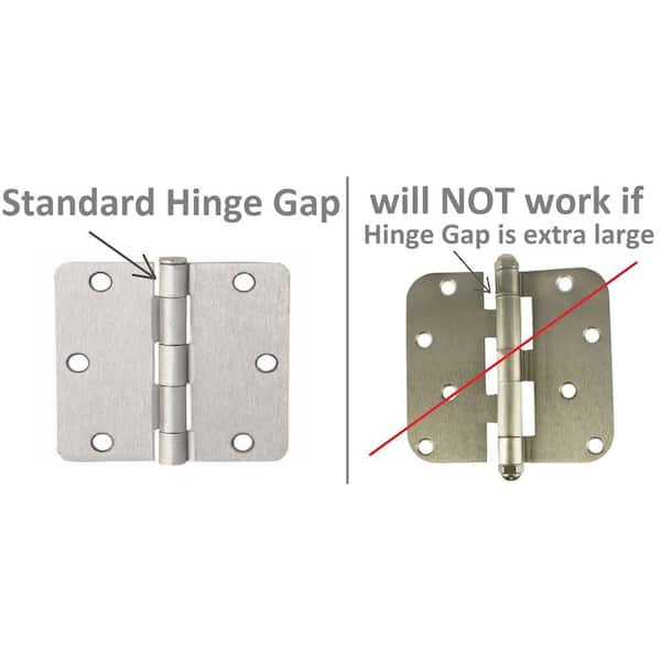 NAIERDI 2 Pack Adjustable Heavy Duty Hinge Pin Door Stop Oil Rubbed Silver  Hinge Pin Door Stopper with Rubber Bumper Damper