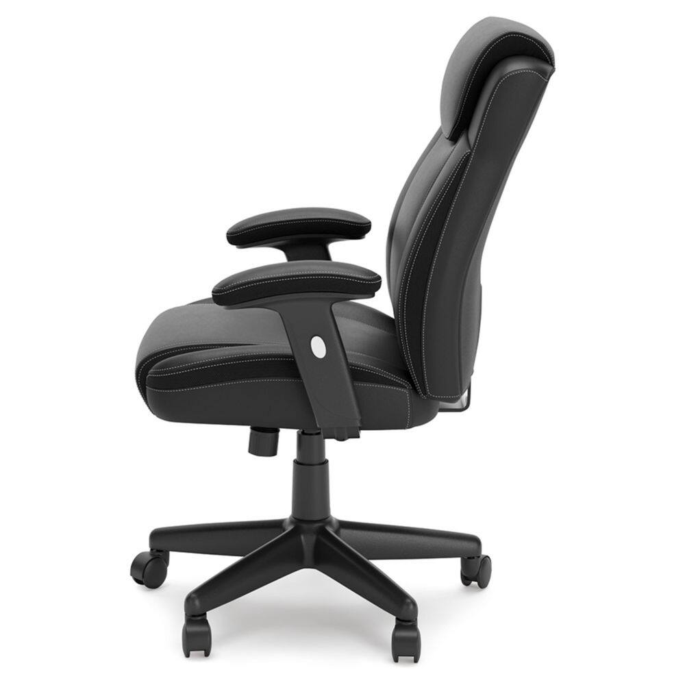 Black Faux Leather Adjustable Executive Swivel Chair