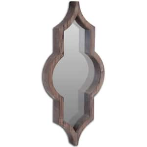 15 in. W x 34 in. H Wood Brown Wood Decorative Mirror