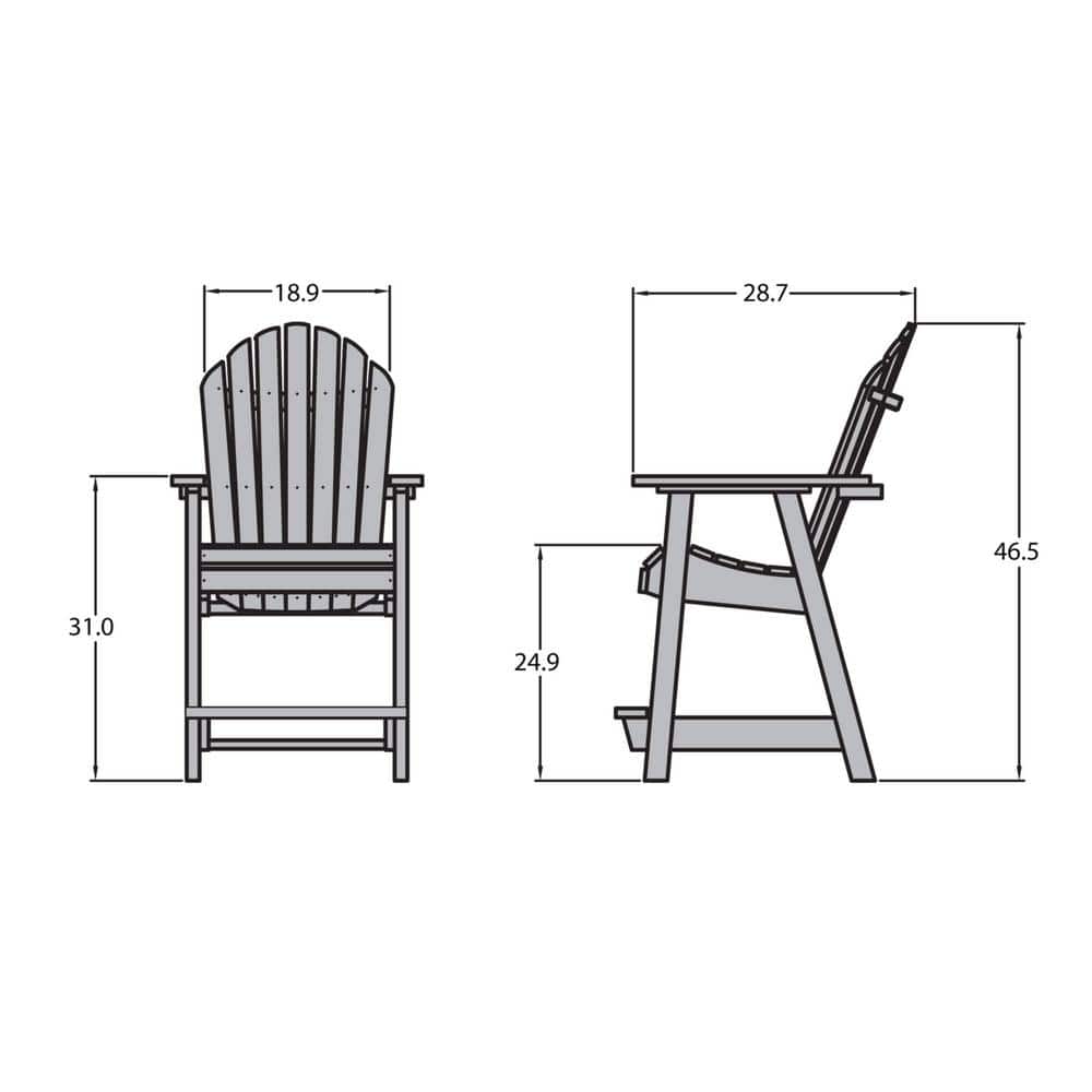 Federal Blue Highwood Hamilton Counter-Height Adirondack Chair