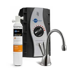 Involve View Series Instant Hot & Cold Water Dispenser Tank with Filtration System & 2-Handle 6.75 in. Faucet in Chrome
