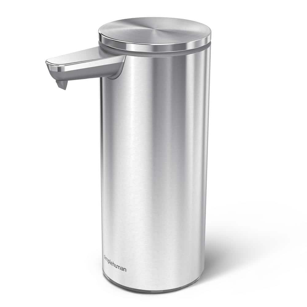 https://images.thdstatic.com/productImages/1df64a76-1131-40a8-83ee-4f52337ac47e/svn/brushed-stainless-steel-simplehuman-kitchen-soap-dispensers-st1043-64_1000.jpg