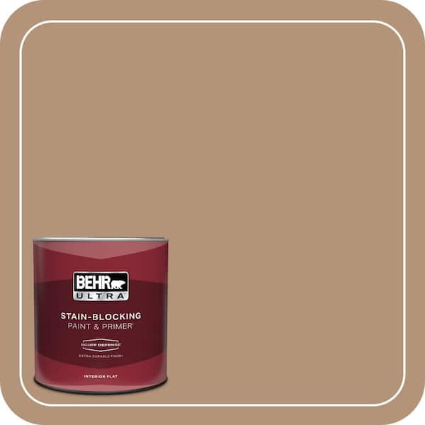BEHR ULTRA 1 qt. Home Decorators Collection #HDC-FL14-6 Gingerbread Latte Extra Durable Flat Interior Paint & Primer