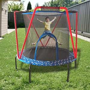 66 in. Trampoline for Kids Toddler Indoor Outdoor Small Trampolines for Baby with Heighten Net No-Gap Design for Kids