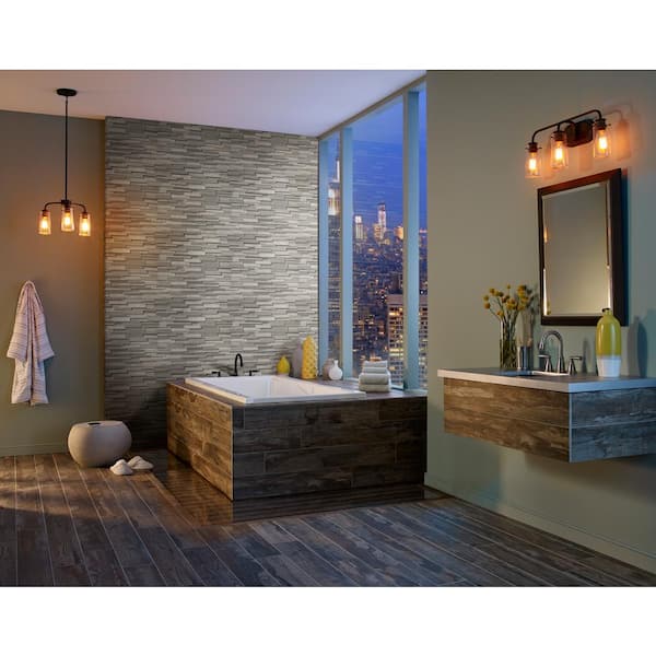 Gray Oak Ledger Panel 6 in. x 24 in. Splitface Marble Wall Tile (35 Cases/210 sq. ft. / Pallet)