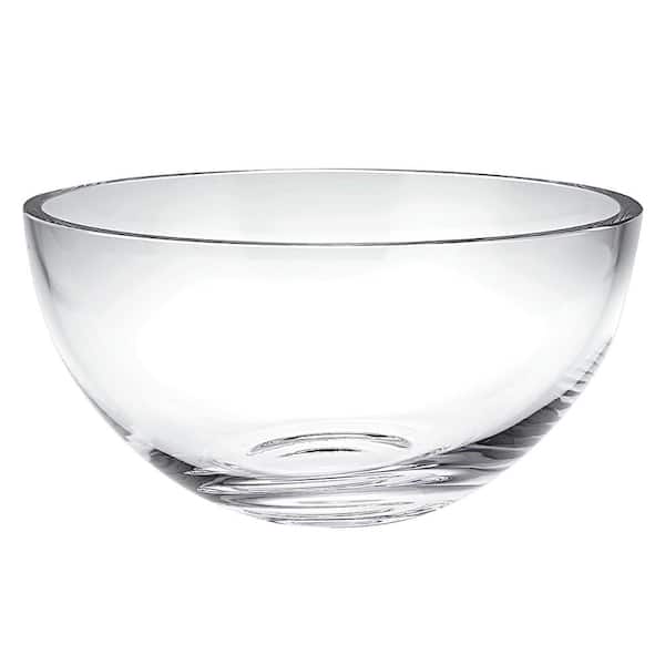 Badash Crystal Large Penelope 10 in. Clear Mouth Blown European Lead Free Crystal Bowl
