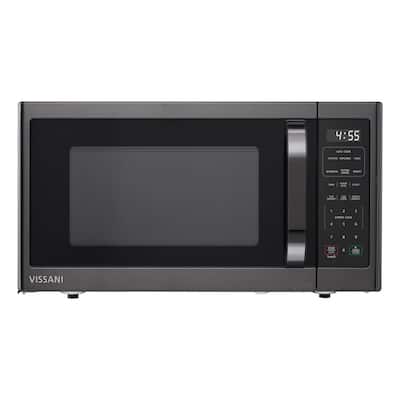 1.6 cu. ft. Countertop with Sensor Cook Microwave in Black Stainless Steel