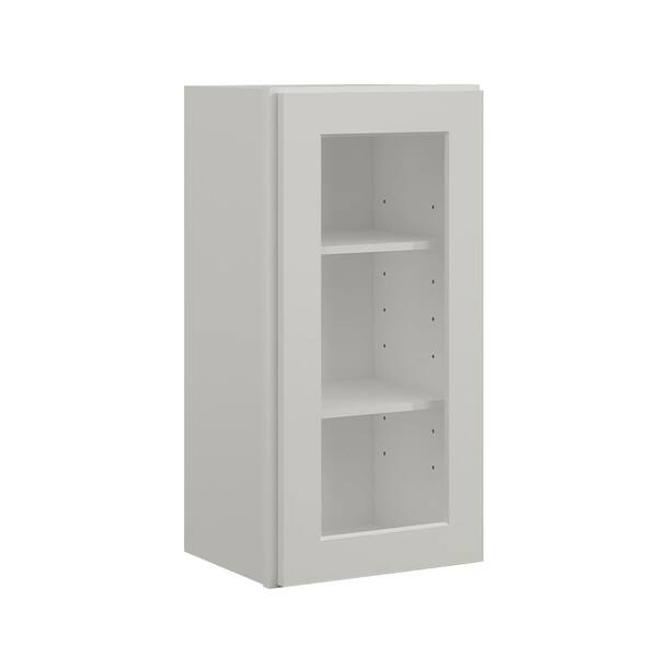 30 in. W x 12 in. D x 30 in. H in Shaker Dove Plywood Ready to Assemble Wall Cabinets with Shelf without Glass