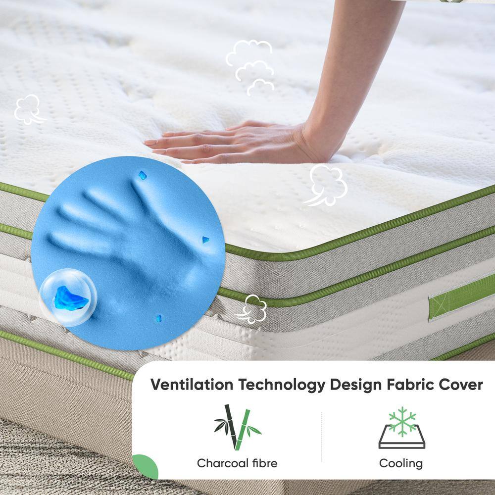12 in. Medium Hybrid Memory Foam and Innerspring Mattress Tight Top Full Size Mattress - thumbnail 2
