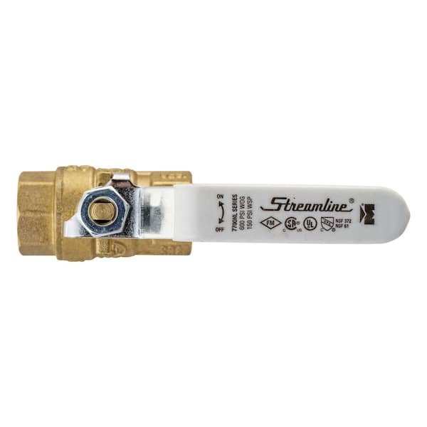 Streamline 1/2 in. Brass FPT Full Port Packing Gland Ball Valve