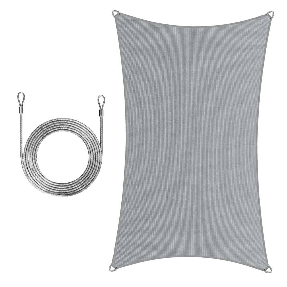 16 ft. x 24 ft. Rectangle Pro Ring Sun Shade Sail with Rope-Grey price history on PriceWatchPro