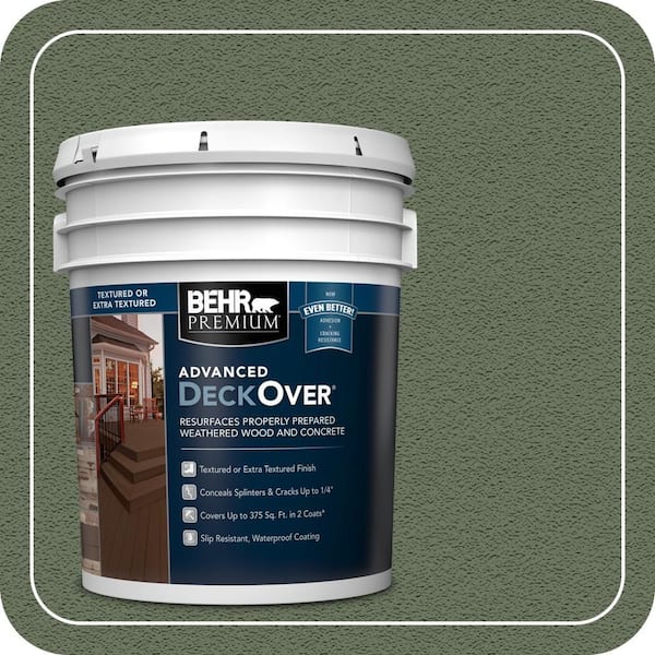 5 gal. #SC-126 Woodland Green Textured Solid Color Exterior Wood and Concrete Coating