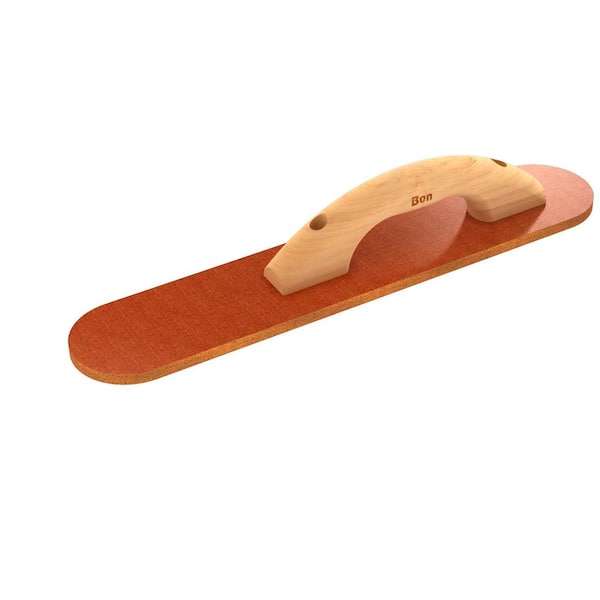 Bon Tool 18 in. x 3-1/2 in. Round End Laminated Canvas-Resin Float with Wood Handle