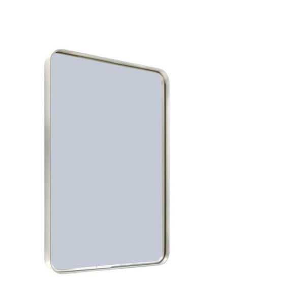 Unbranded Beauty Silver 22 in. W x 32 in. H Modern Rectangle Silver Alloy Aluminium Framed Mirror